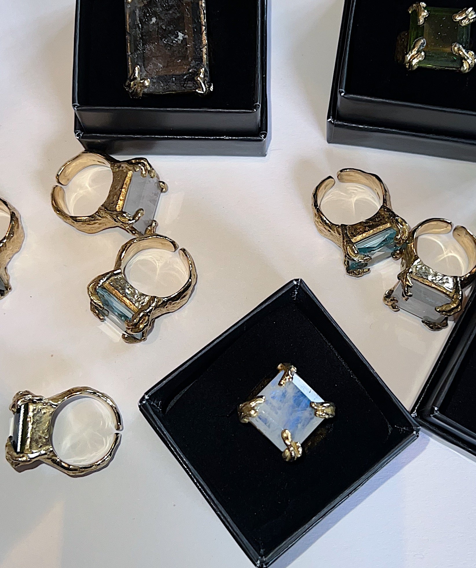 Smaller than my dreams ring - brass blue.