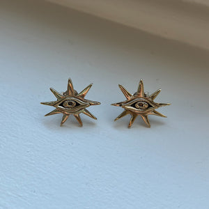 MINI VIEW EARRINGS - BRASS.