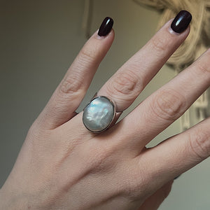 SHOT RING - PEARL SILVER.