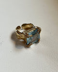 Smaller than my dreams ring - brass blue.