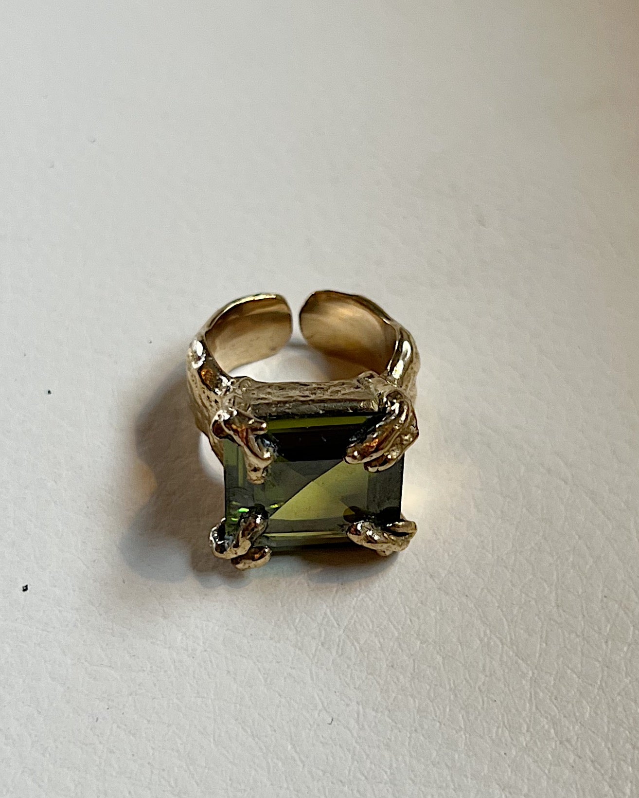 Smaller than my dreams ring - brass green.