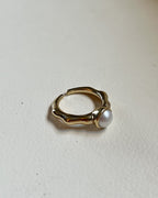 NEW BLOOD RING - BRASS PEARL