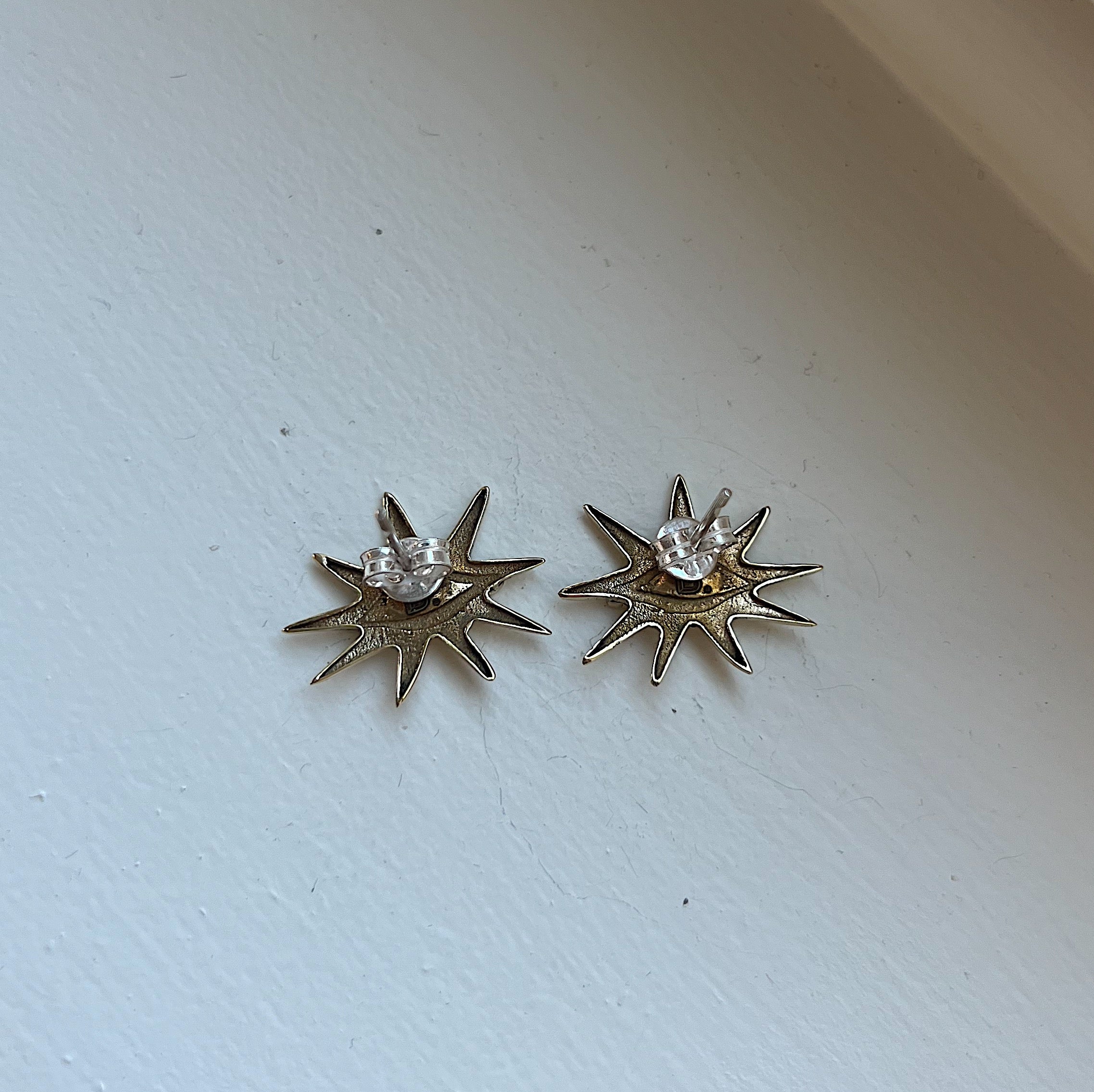 MINI VIEW EARRINGS - BRASS.