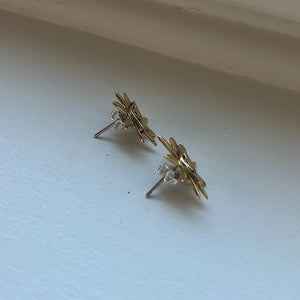 MINI VIEW EARRINGS - BRASS.