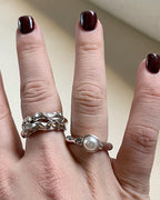 NEW BLOOD RING - SILVER PEARL