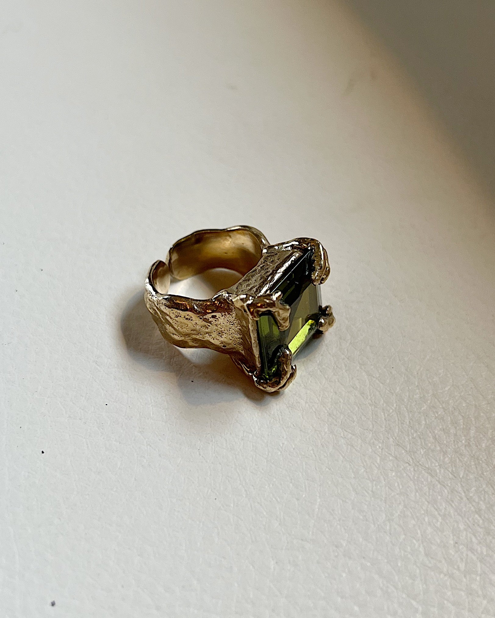 Smaller than my dreams ring - brass green.