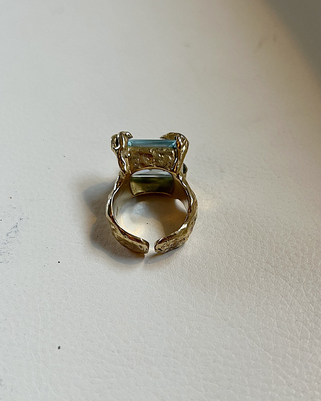 Smaller than my dreams ring - brass blue.