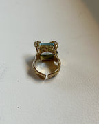 Smaller than my dreams ring - brass blue.