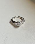 NEW BLOOD RING - SILVER PEARL