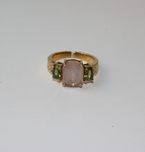 Load image into Gallery viewer, SOULMATE RING BRASS ROSE/PERIDOT