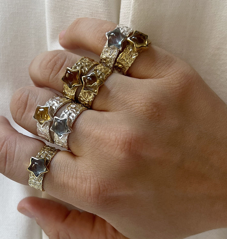 MINI URSA SILVER CITRINE.