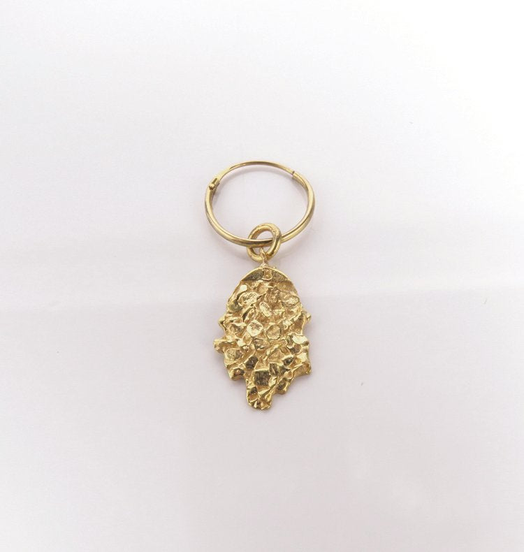 ICE DROP BRASS - SINGLE EARRING.