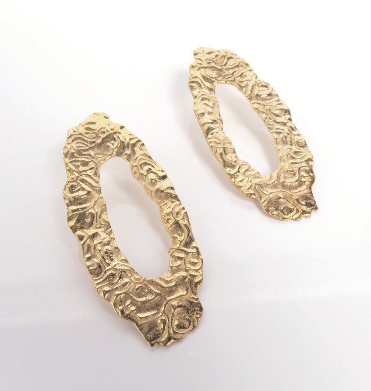 DRIP EARRINGS BRASS.