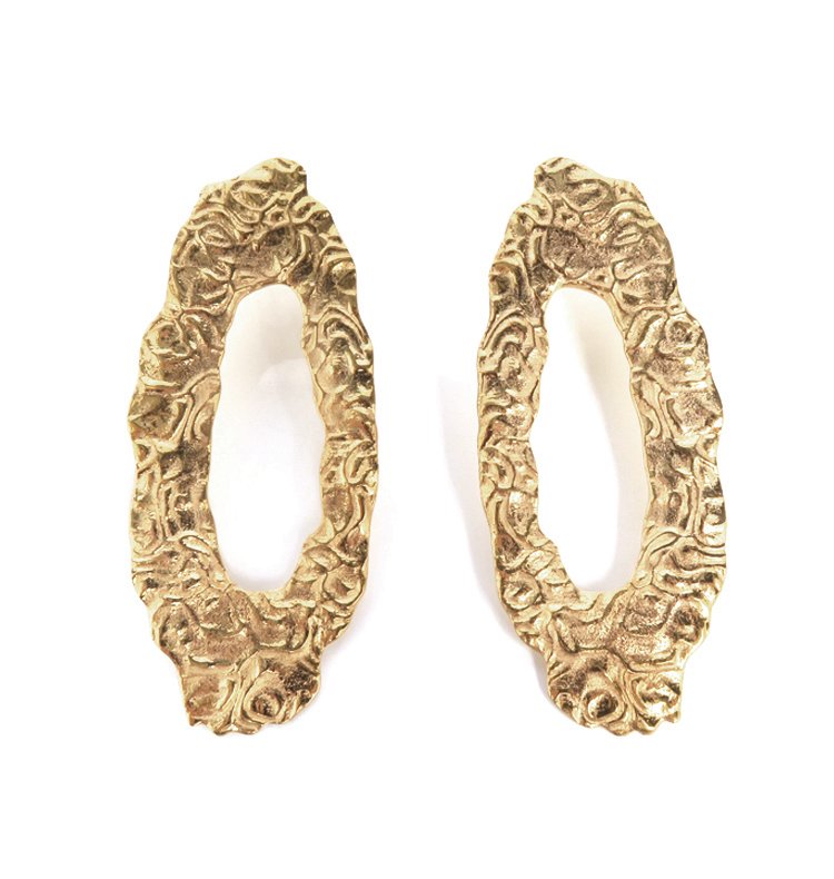 DRIP EARRINGS BRASS.