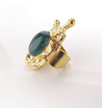 MODD RING GREEN BRASS.