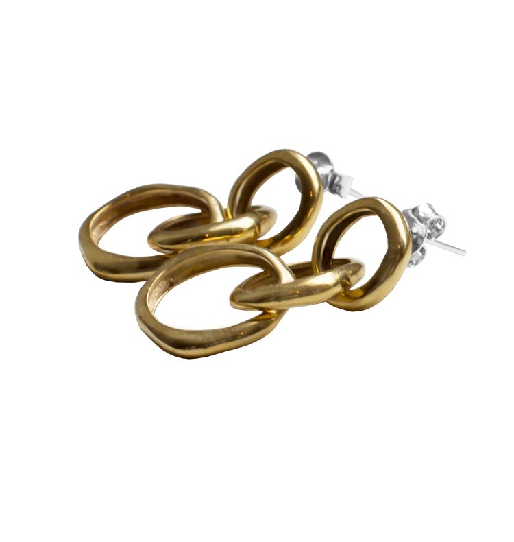 NO STRINGS EARRINGS GOLD.