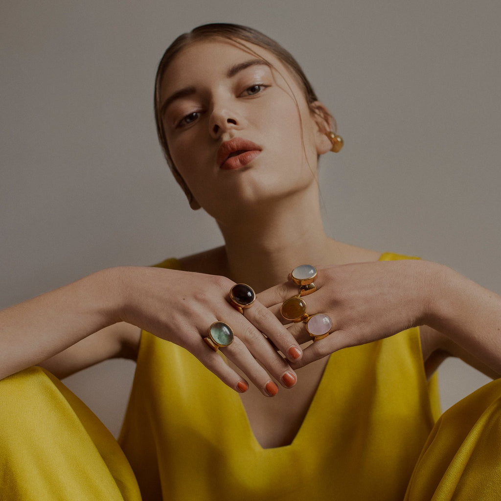 SHOT RING - SNAKE BITE BRASS.