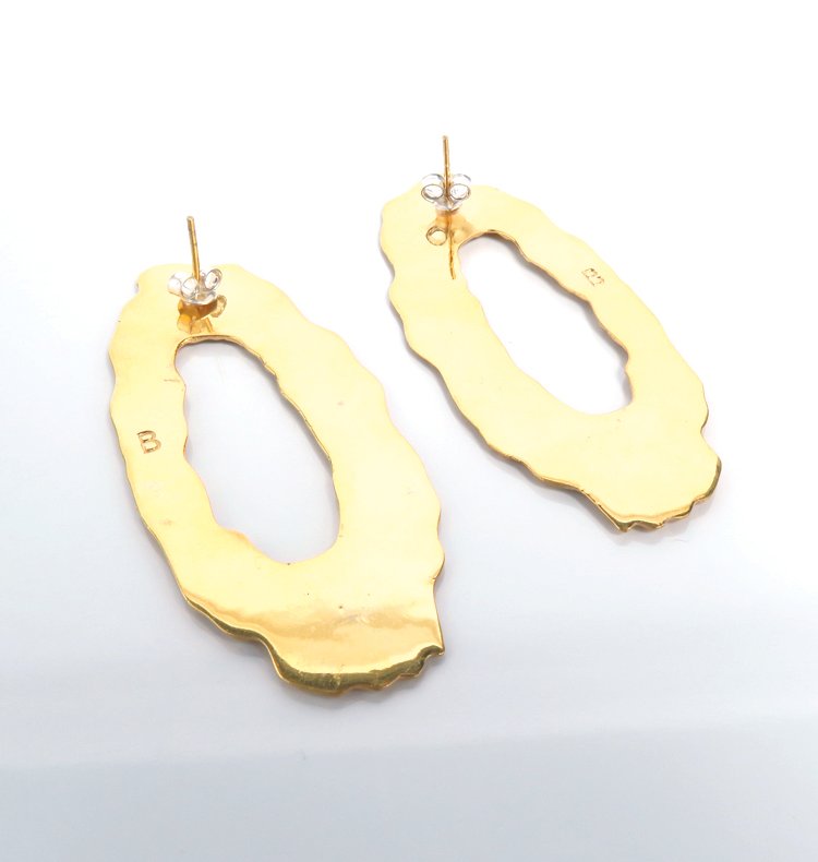 DRIP EARRINGS BRASS.