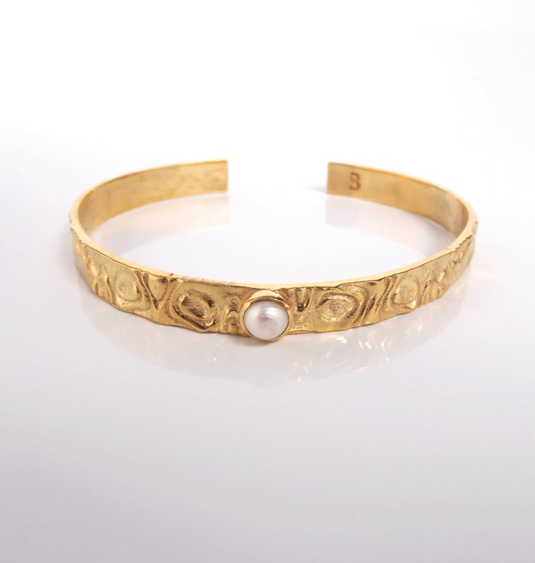 MELT BRASS BRACELET.