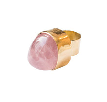 Load image into Gallery viewer, COCKTAIL PINK PANTHER RING BRASS.
