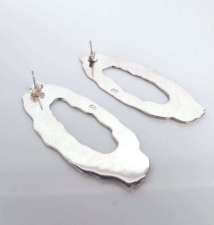 DRIP EARRINGS SILVER.