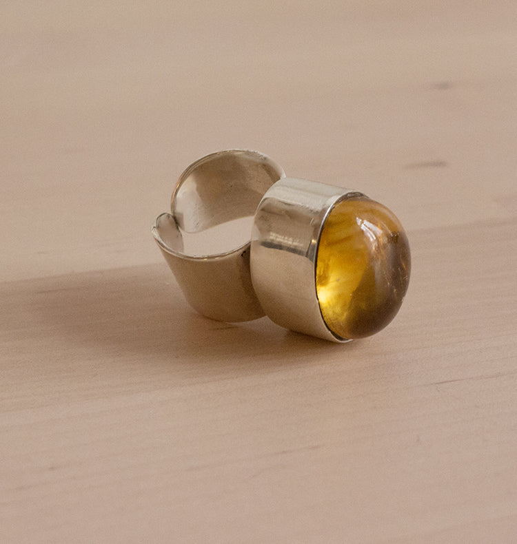 GROGG RING SILVER CITRINE.