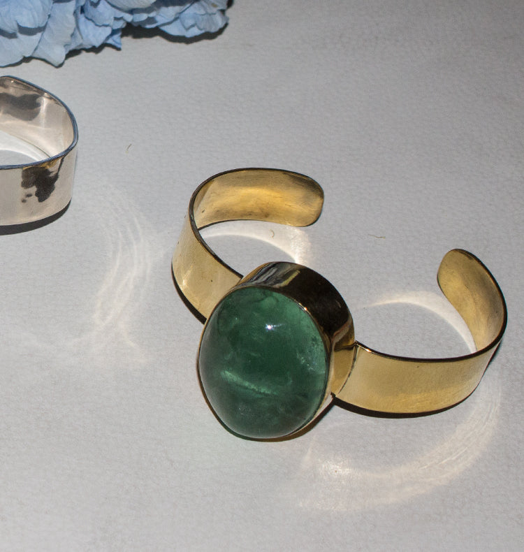 COCKTAIL BRACELET BRASS - GREEN.