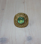 GRAM EARCUFF BRASS FLUORITE.