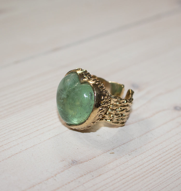 RIO RING BRASS FLUORITE.