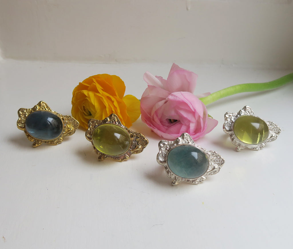 SLUSH - BLUE/GREEN SILVER RING.