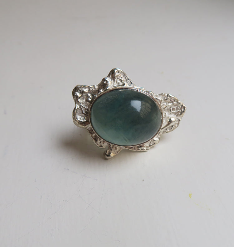 SLUSH - BLUE/GREEN SILVER RING.
