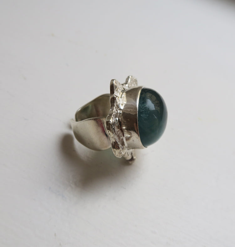 SLUSH - BLUE/GREEN SILVER RING.