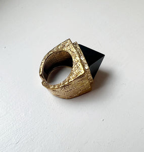 PROVE A POINT RING BLACK BRASS.