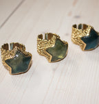 URSA RING BRASS FLUORITE.