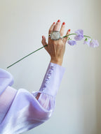 SQUARE - WHITE SILVER RING.