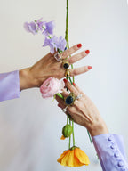 SLUSH - BLUE/GREEN SILVER RING.