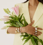 COCKTAIL BRACELET BRASS - CLEAR.