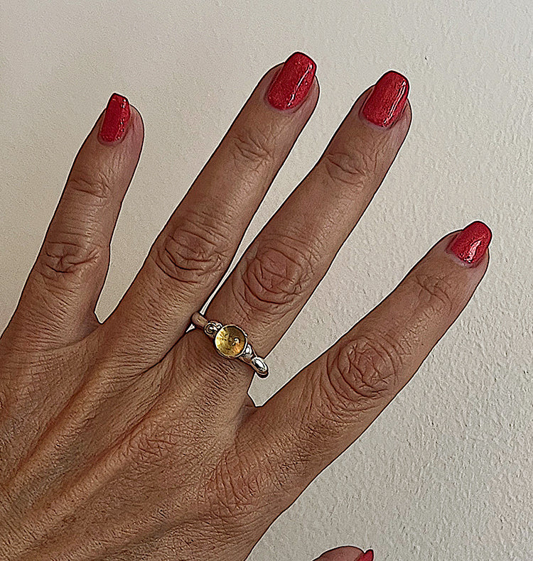NEW BLOOD RING - SILVER CITRINE.