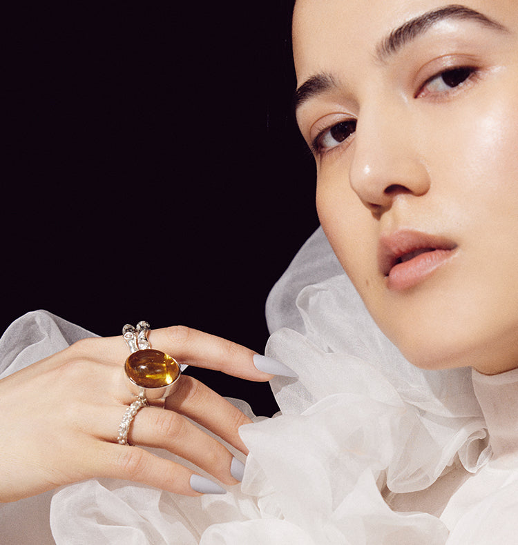 GROGG RING SILVER CITRINE.