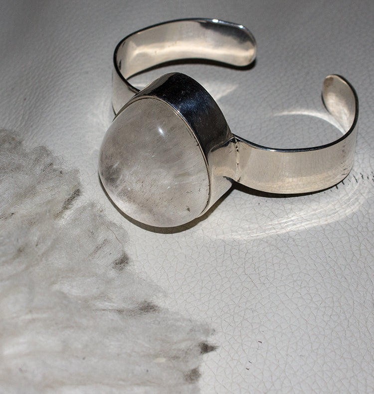 COCKTAIL BRACELET SILVER - CLEAR .