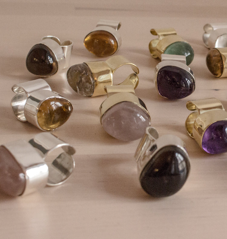 GROGG RING SILVER SMOKEY.