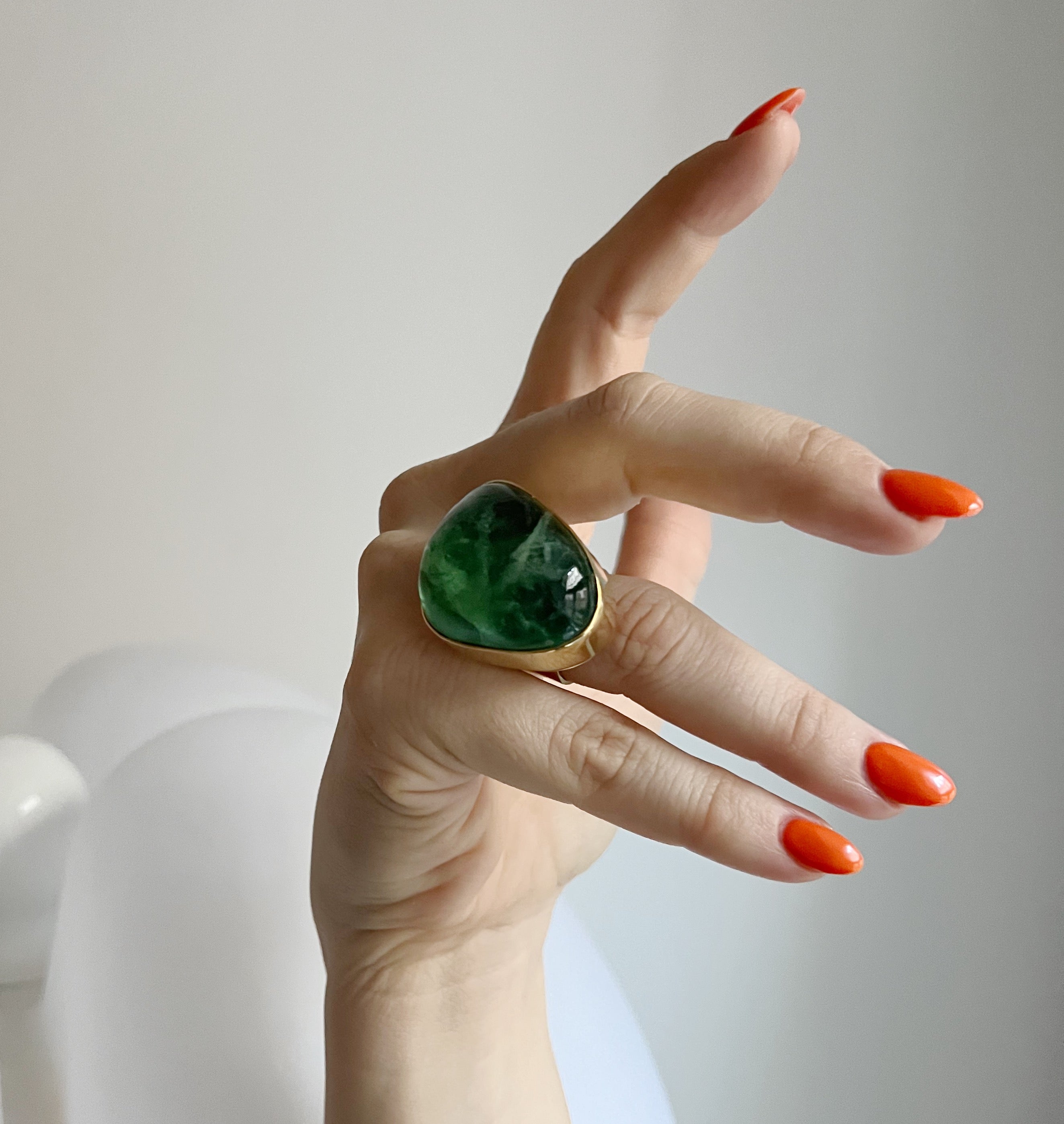 COCKTAIL MOJITO RING BRASS.