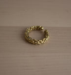 PARTNER BRASS RING/BIG EAR CUFF.