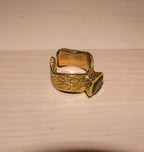 CLAN RING BRASS FLUORITE.