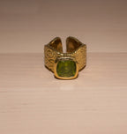 CLAN RING BRASS FLUORITE.