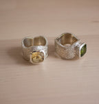 CLAN RING SILVER CITRINE.