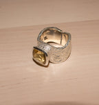 CLAN RING SILVER CITRINE.
