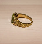 SOULMATE RING BRASS PERIDOT/CITRINE