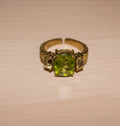 SOULMATE RING BRASS PERIDOT/CITRINE