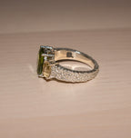 SOULMATE RING SILVER PERIDOT/CITRINE.